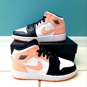 Air Jordan 1 mid GS arctic orange/black/white